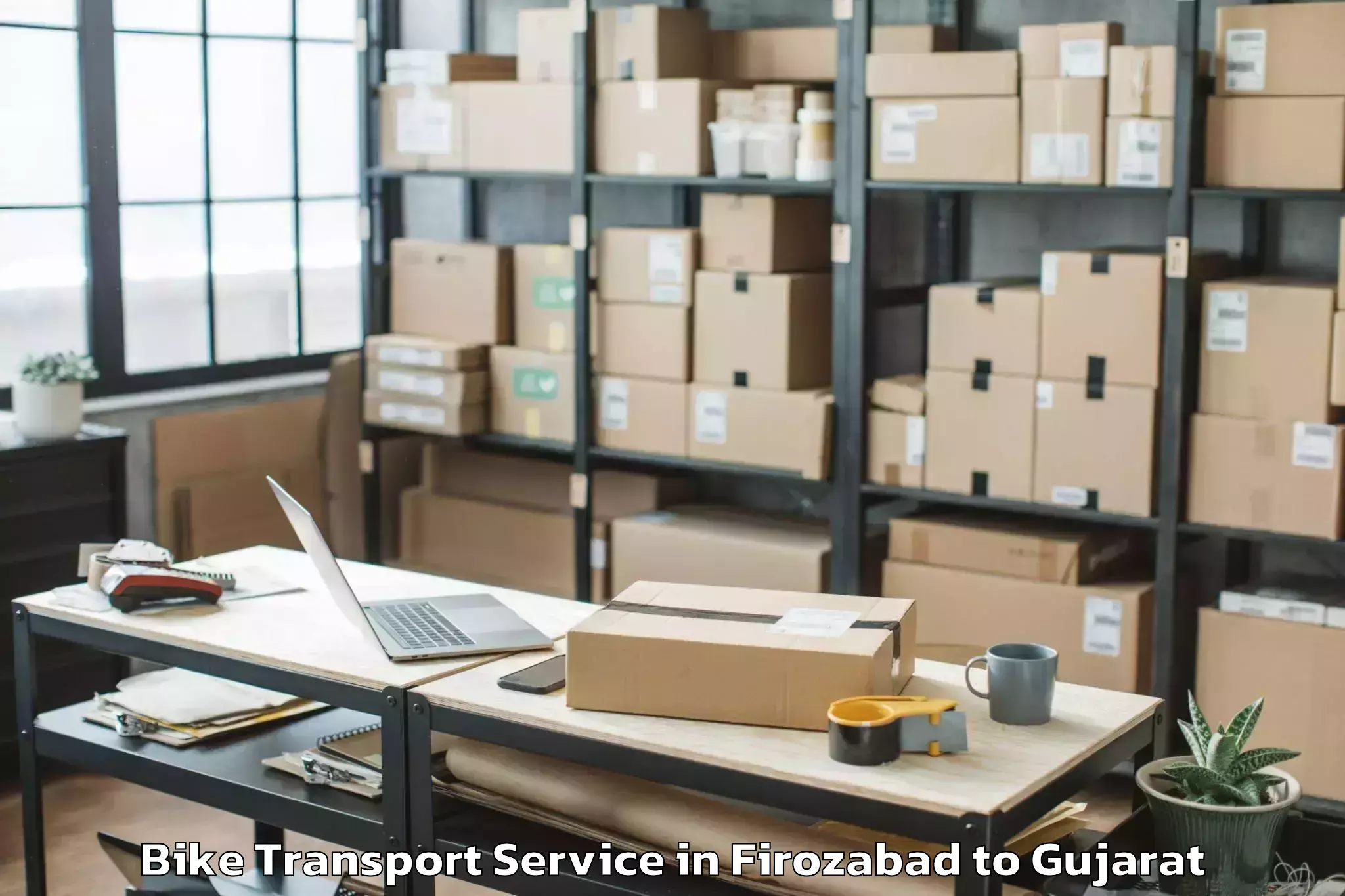 Top Firozabad to Jodiya Bandar Bike Transport Available